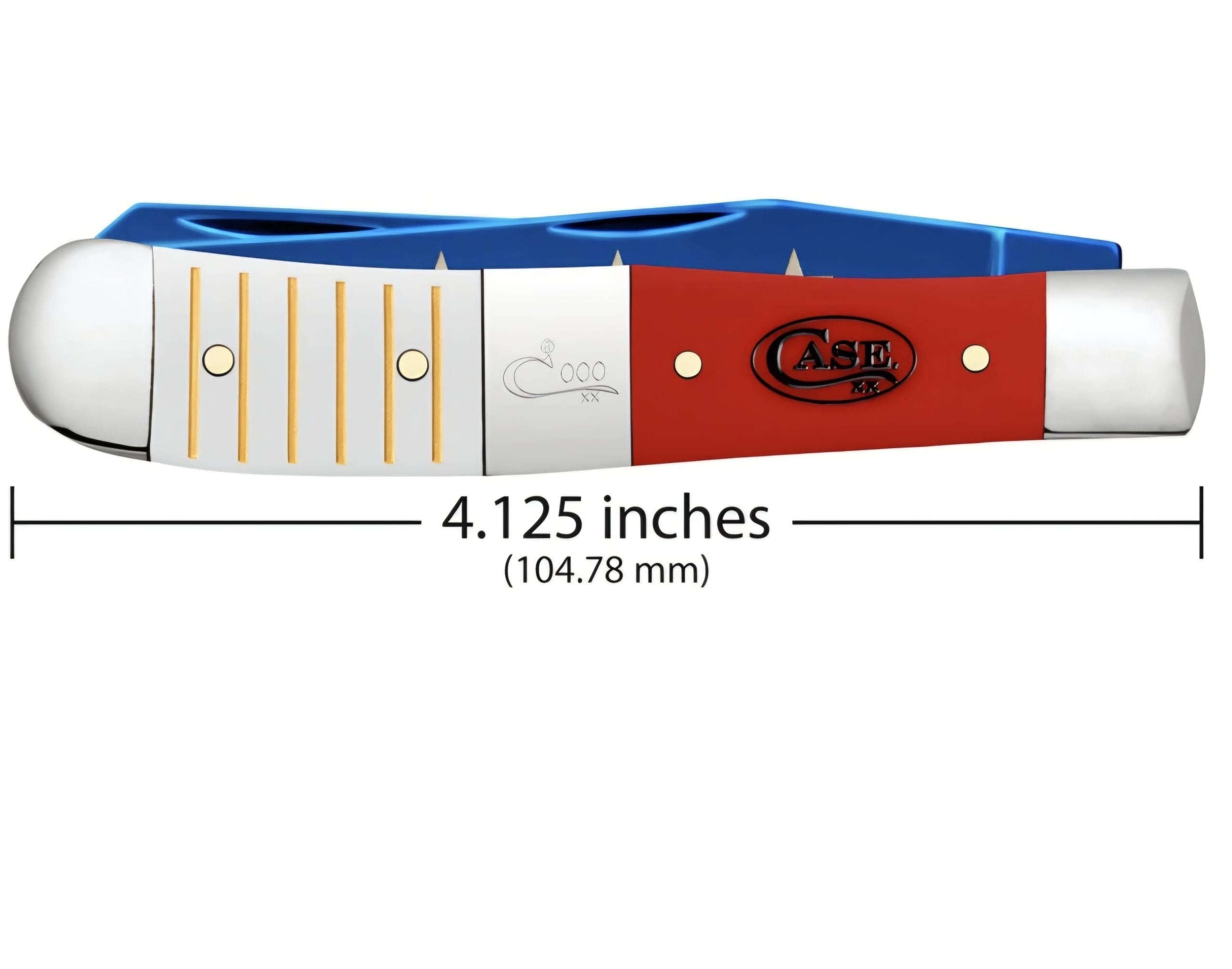 Case XX White And Red Synthetic Smooth Trapper Gift Set With Lighter Serial Numer 103/500