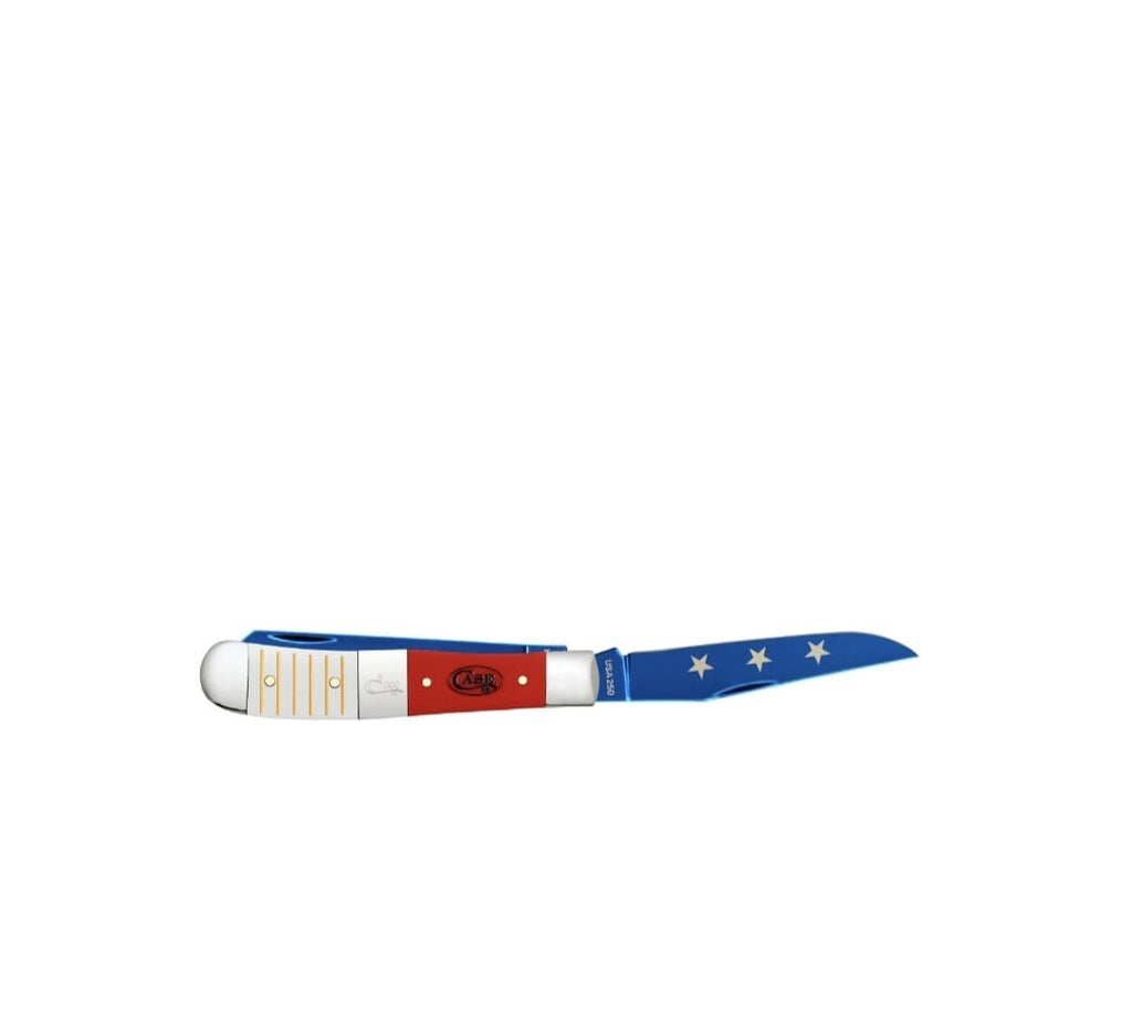 Case XX White And Red Synthetic Smooth Trapper Gift Set With Lighter Serial Numer 103/500