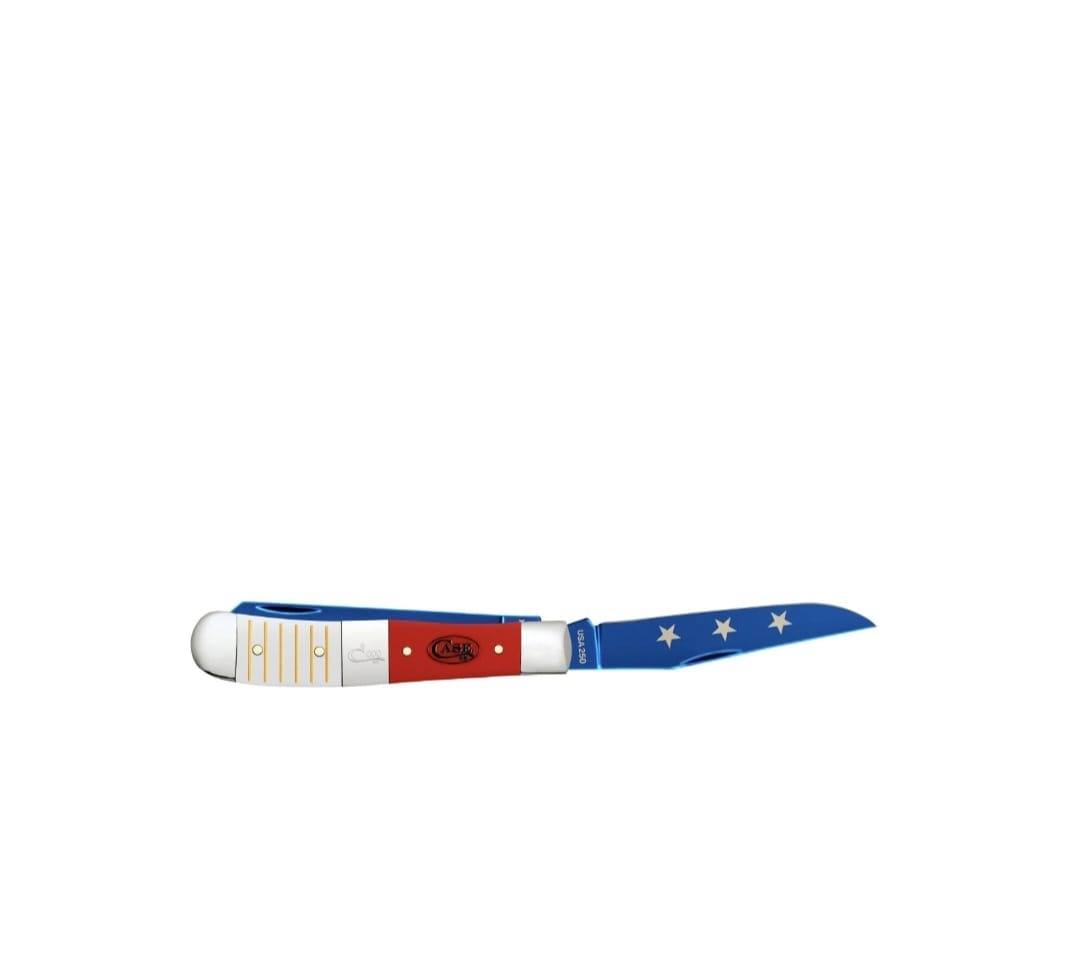 Case XX White And Red Synthetic Smooth Trapper Gift Set With Lighter Serial Numer 103/500