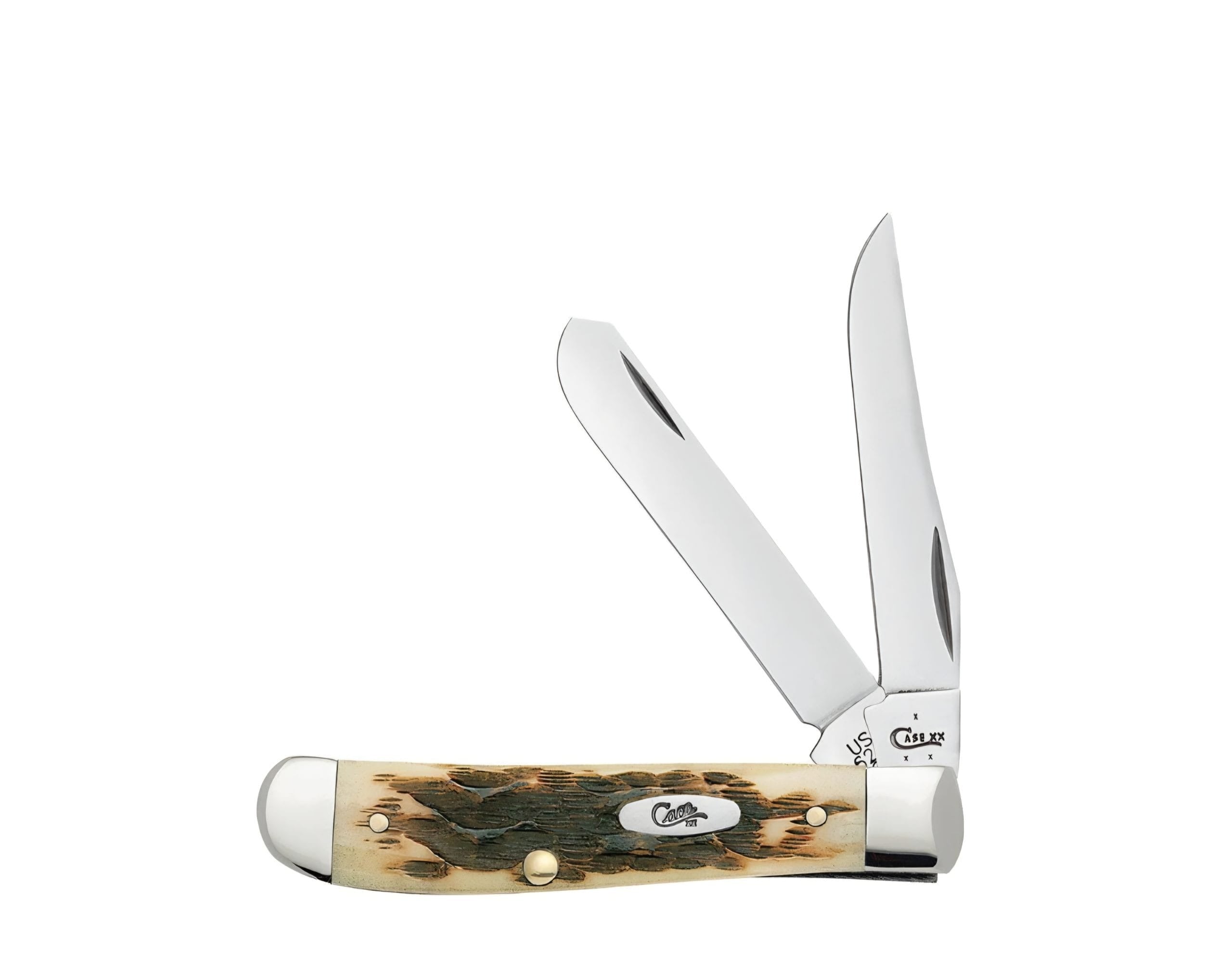 Case XX Amber Bone Peach Seed Jig Mini Trapper