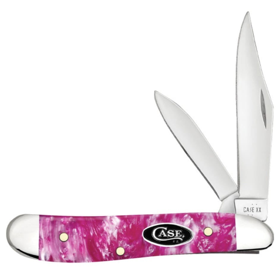 Case XX Pink Crackle Kirinite Peanut