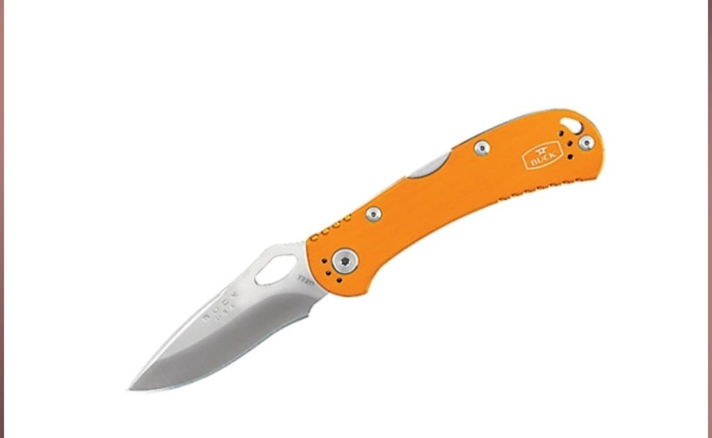 Buck Spitfire,Anodized Orange Aluminum Handle