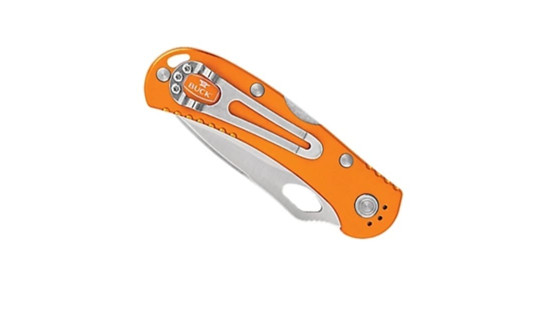 Buck Spitfire,Anodized Orange Aluminum Handle