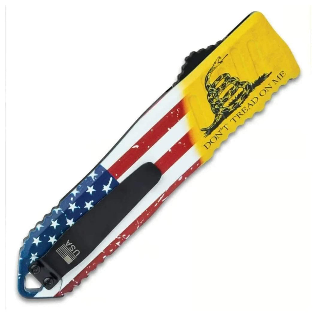 Armed Force Tactical OTF Knife Don't Tread On Me