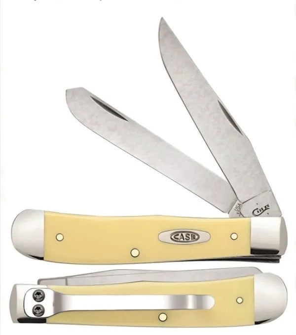Case XX Yellow Synthetic Trapper lock W/Clip