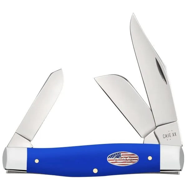 Case Synthetic Smooth Royal Blue Large Stockman