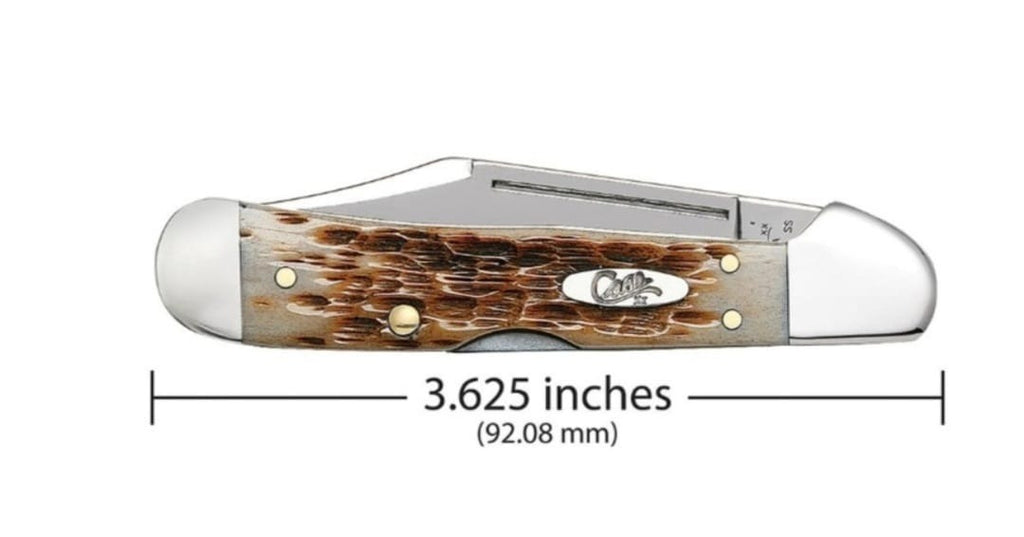 Case XX Amber Bone Peach Seed Jig Mini Copperlock