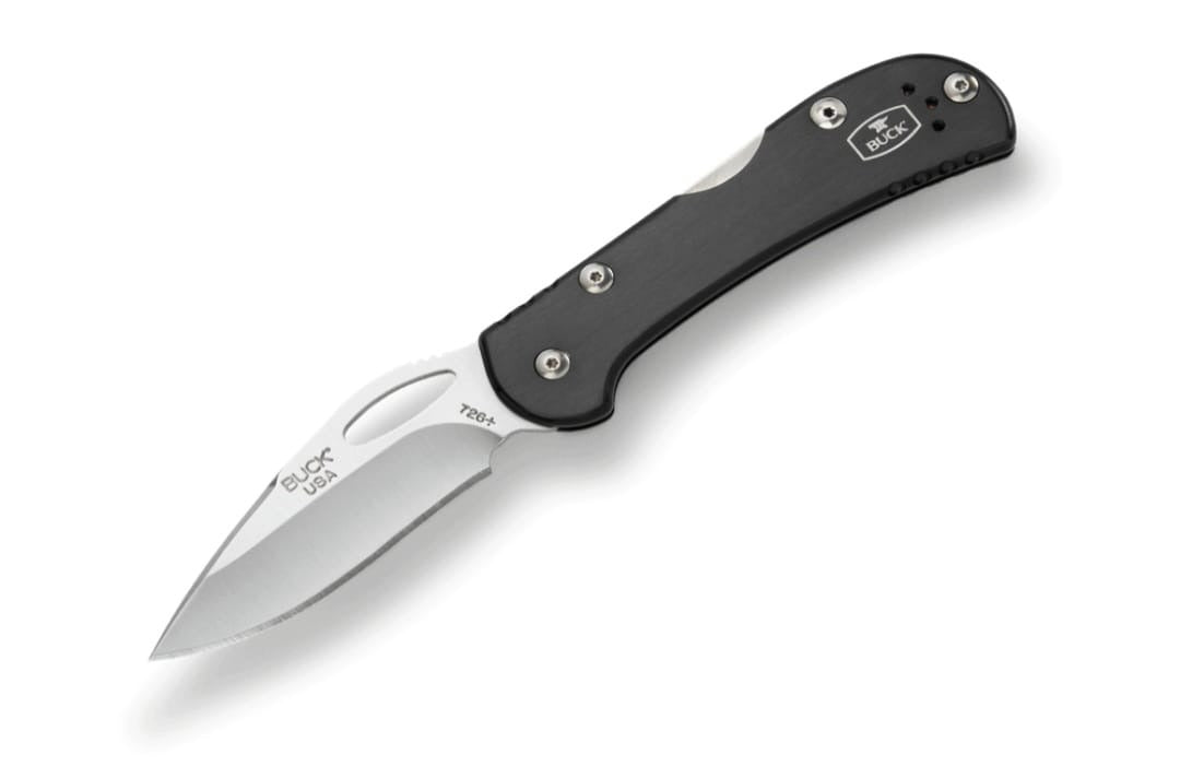 Buck Mini Spitfire, Black Handle/Red Liner
