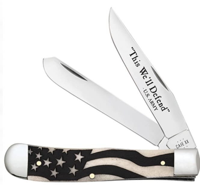 Case XX US Army Natural Bone Smooth Trapper