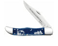 Case Christmas Navy Blue Bone Smooth Folding Hunter