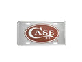 Case XX License Plate Oval Silver W/Red Case Logo