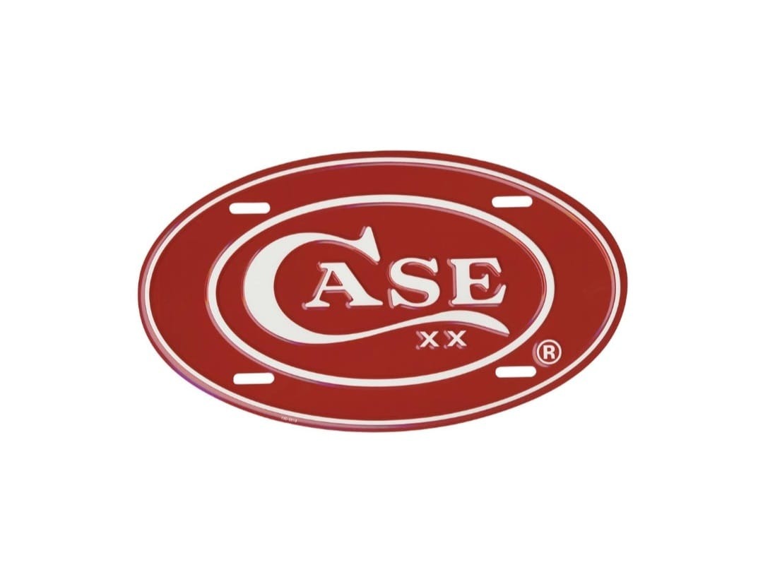 Case XX License Plate Aluminum Case Oval Red W/Case Longtail C