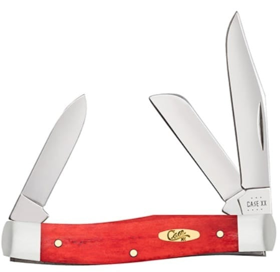 Case XX Dark Red Bone Smooth Medium Stockman W/ Pinched Bolsters