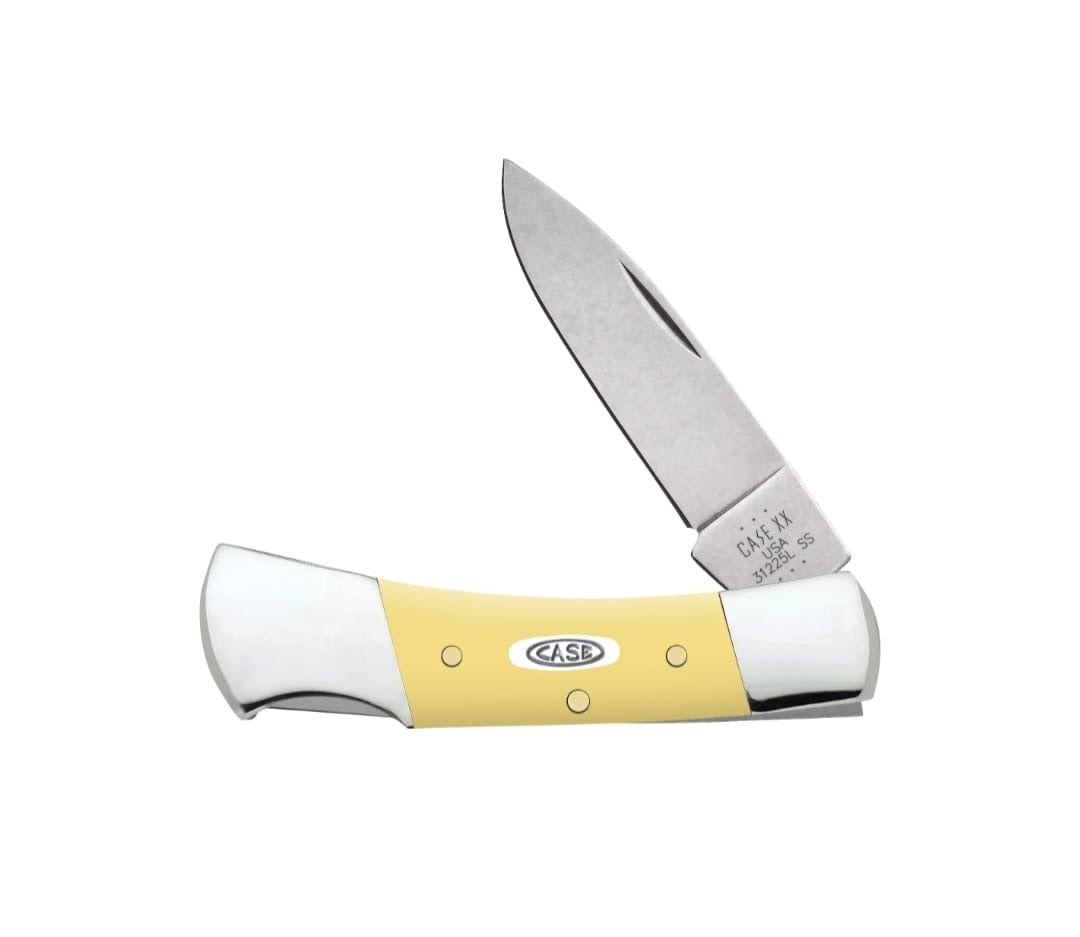 Case Yellow Synthetic Smooth Lockback