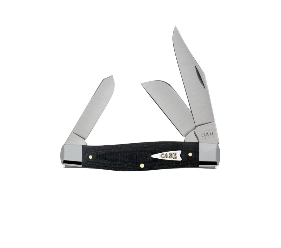 Case XX Black Micarta Smooth Large Stockman
