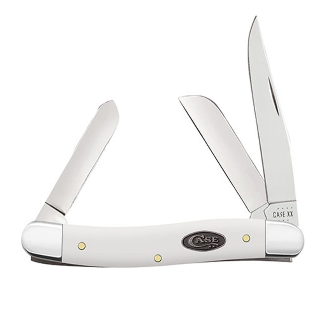 Case XX White Synthetic Smooth Medium Stockman