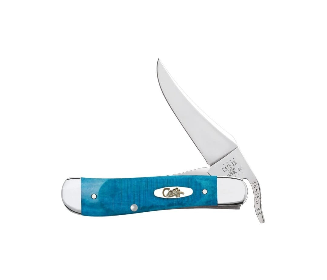 Case XX Caribbean Blue Bone Sawcut Jig Russlock