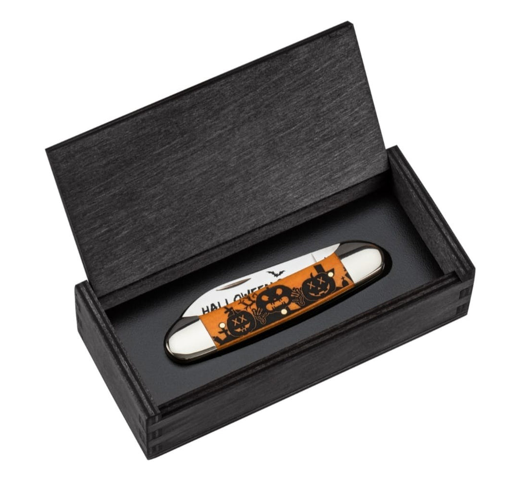 Case XX Halloween Persimmon Orange Bone Smooth Canoe