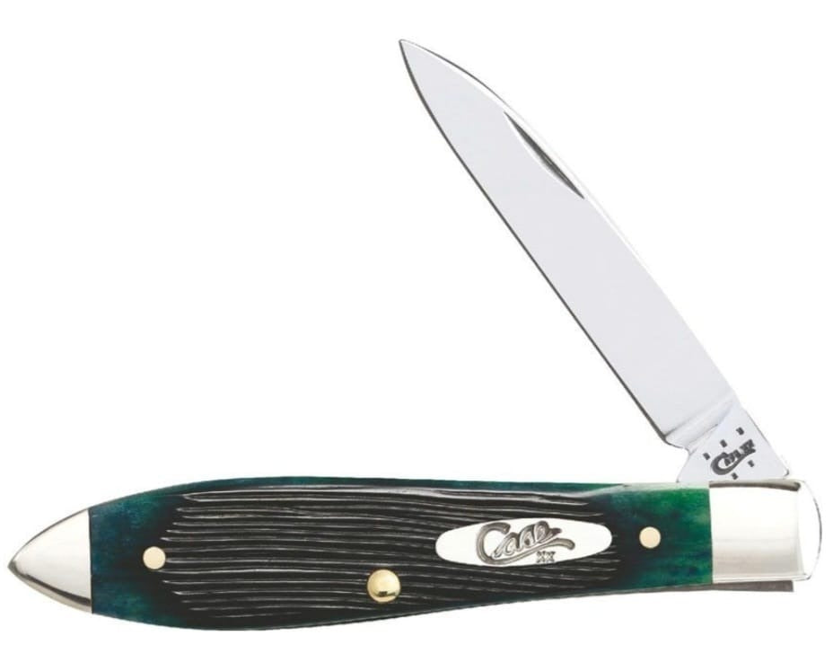 Case XX Hunter Green Bone Teardrop Jack