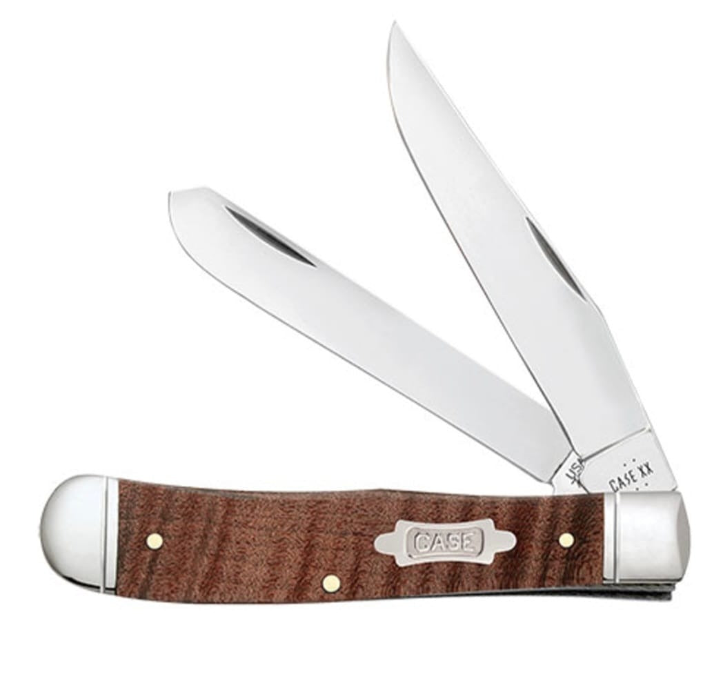 Case Brown Curly Maple Wood Smooth Trapper