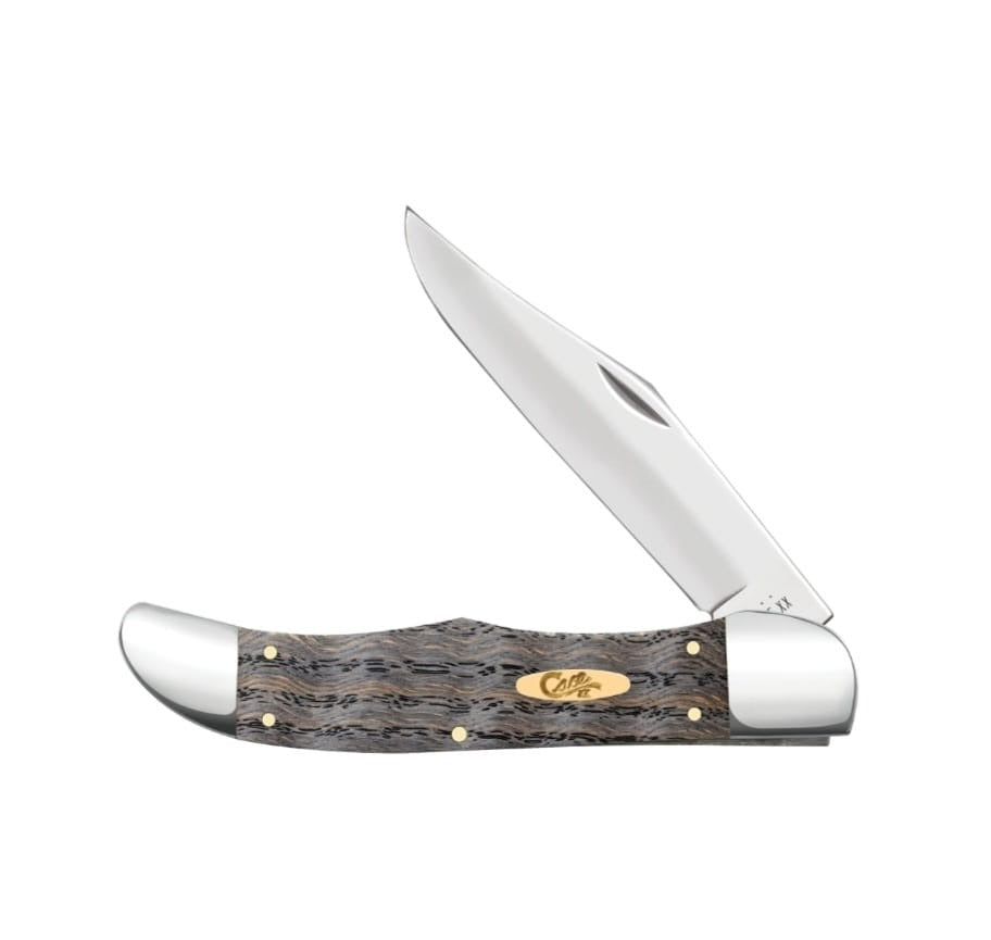 Case Black Curly Oak Wood Folding Hunter