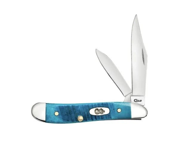 Case XX Caribbean Blue Bone Sawcut Jig Peanut