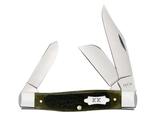Case Olive Jig Green Bone Large Stockman