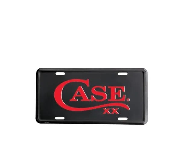 Case Licence Plate Black W/Red Logo