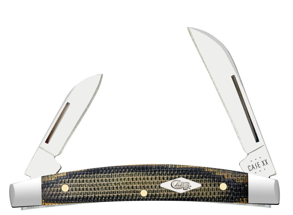 Case XX Black/Green/ Natural Canvas Micarta Small Congress