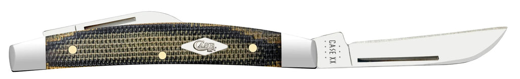 Case XX Black/Green/ Natural Canvas Micarta Small Congress