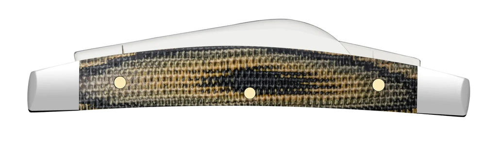 Case XX Black/Green/ Natural Canvas Micarta Small Congress