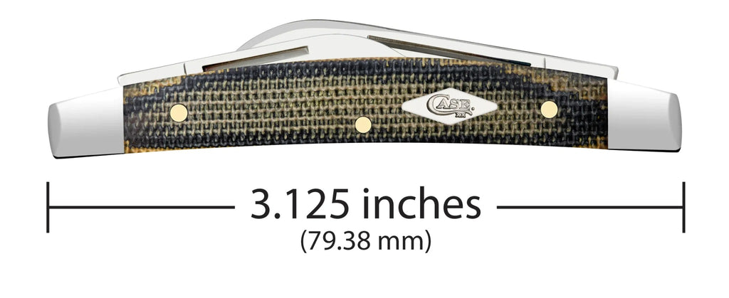 Case XX Black/Green/ Natural Canvas Micarta Small Congress