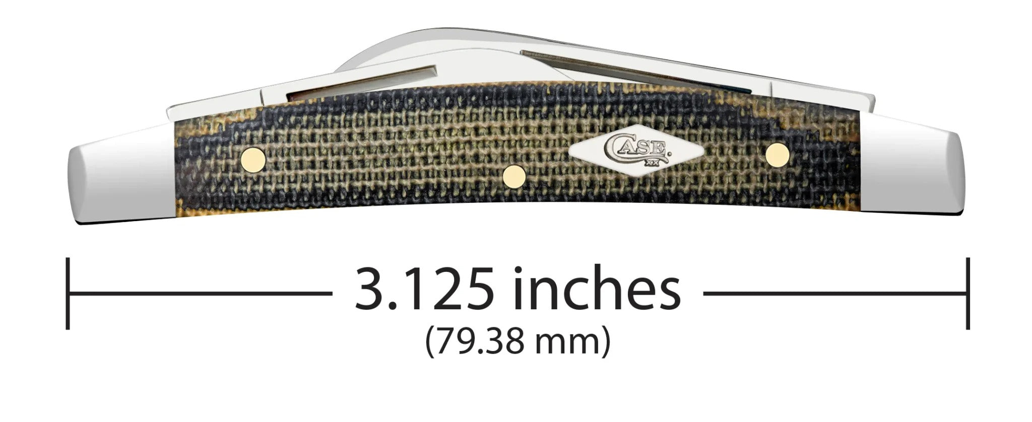 Case XX Black/Green/ Natural Canvas Micarta Small Congress