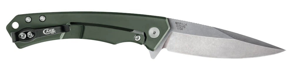 Case OD Green Anodized Aluminum W/Black G-10 Inlay (Marilla S35VN)