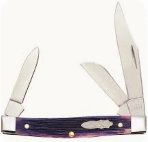 Case XX Purple Bone Barnboard Jig Medium Stockman (WTL)