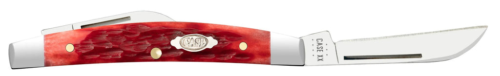 Case XX Dark Red Bone Peach Seed Jig Small Congress