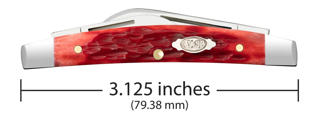 Case XX Dark Red Bone Peach Seed Jig Small Congress