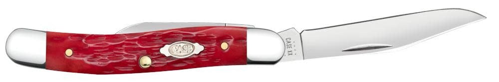 Case XX Dark Red Bone Peach Seed Jig Medium Jack