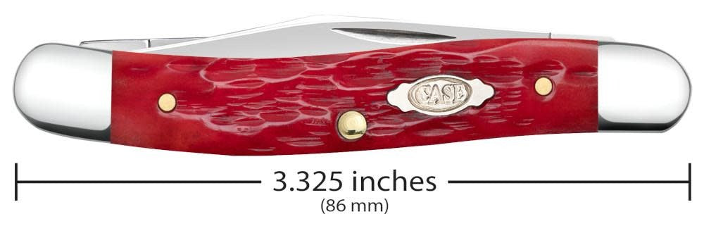 Case XX Dark Red Bone Peach Seed Jig Medium Jack