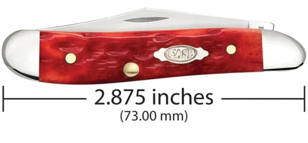 Case XX Dark Red Bone Peach Seed Jig Peanut