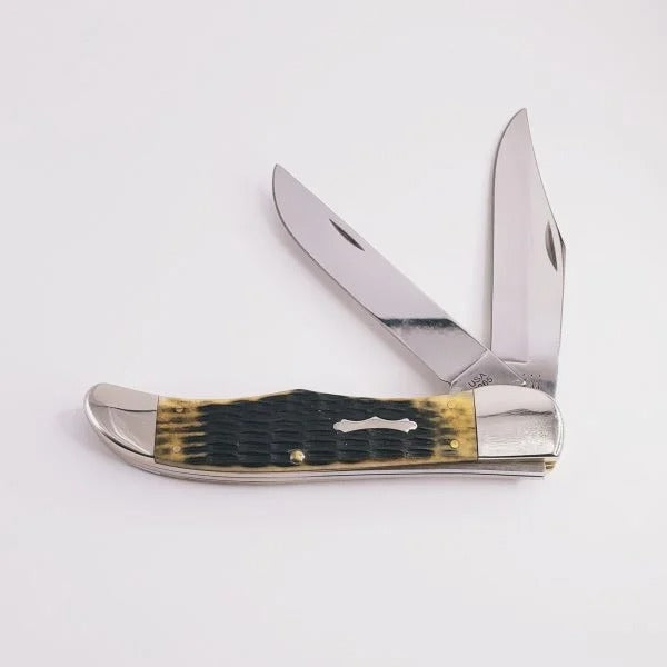 Case XX Olive Green Bone Crandall Jig Large Folding Hunter