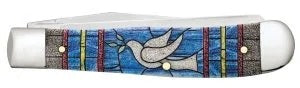 Case XX Stained Glass Dove Natural Bone Smooth Trapper