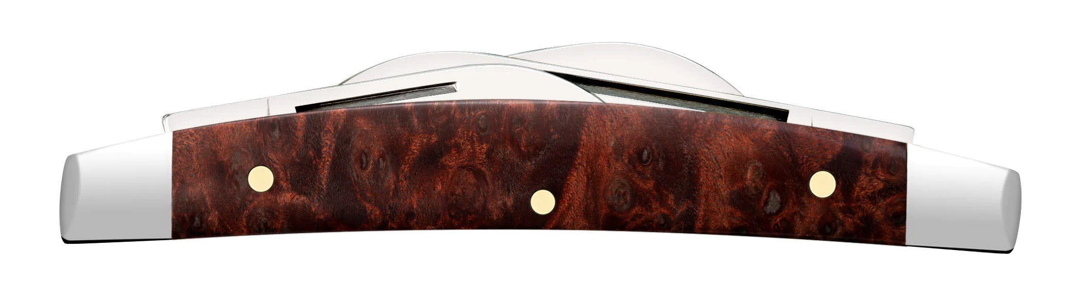 Case XX Brown Maple Burl Wood Smooth Small Congress