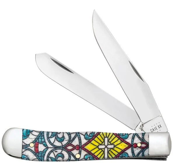 Case XX Stained Glass Natural Bone Color Wash Trapper