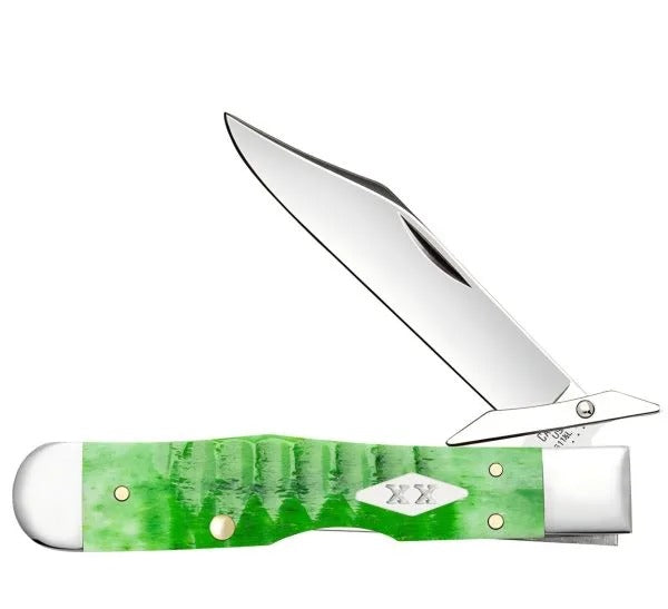 Case XX Bright Green Bone Gator Gog Cheetah Cub