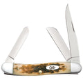 Case XX Amber Bone Peach Seed Jig Medium Stockman