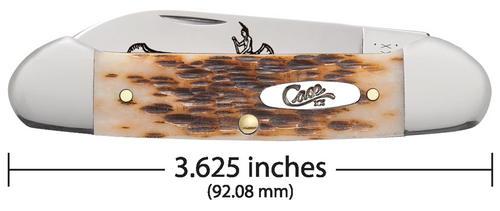 Case XX Amber Bone Peach Seed Jig Canoe