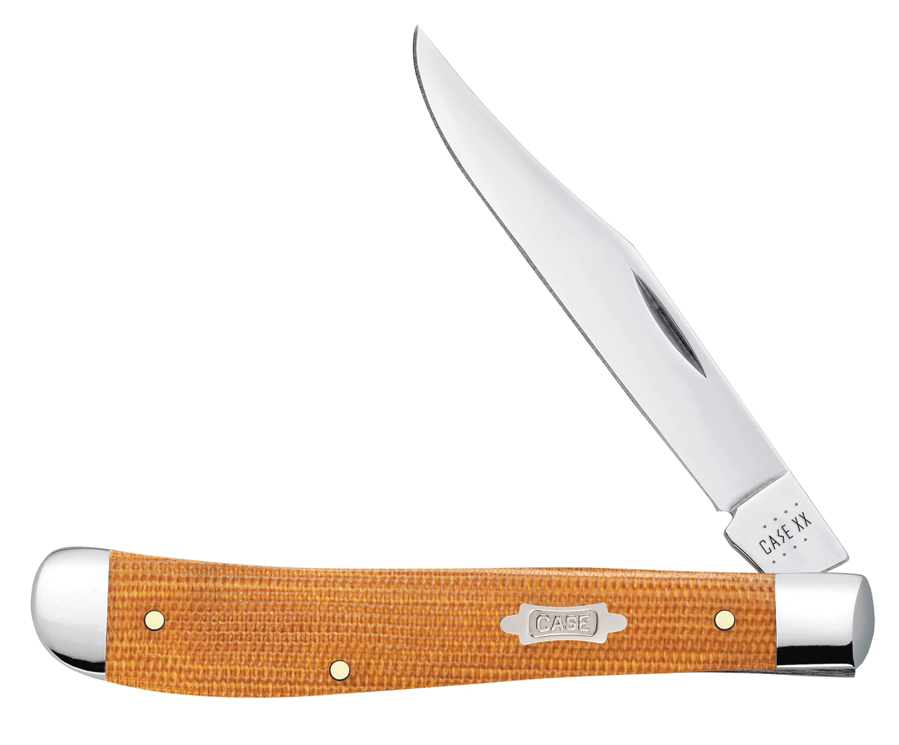 Case Natural Canvas Micarta Smooth Slimline Trappee