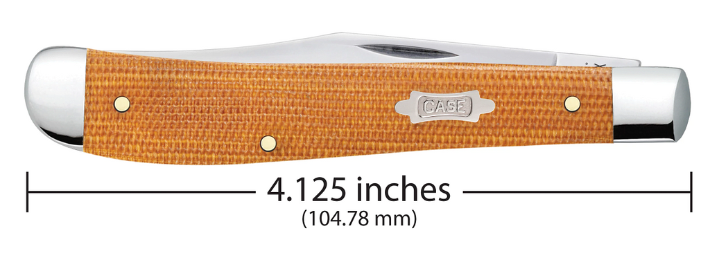 Case Natural Canvas Micarta Smooth Slimline Trappee