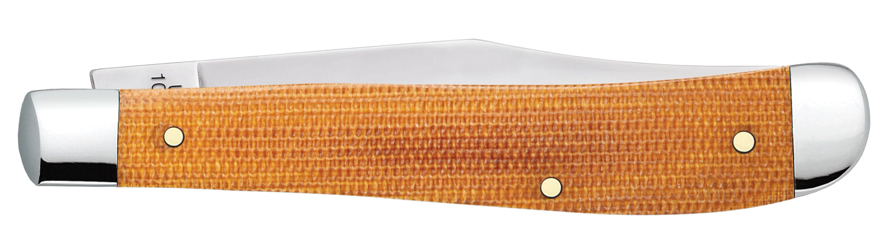 Case Natural Canvas Micarta Smooth Slimline Trappee